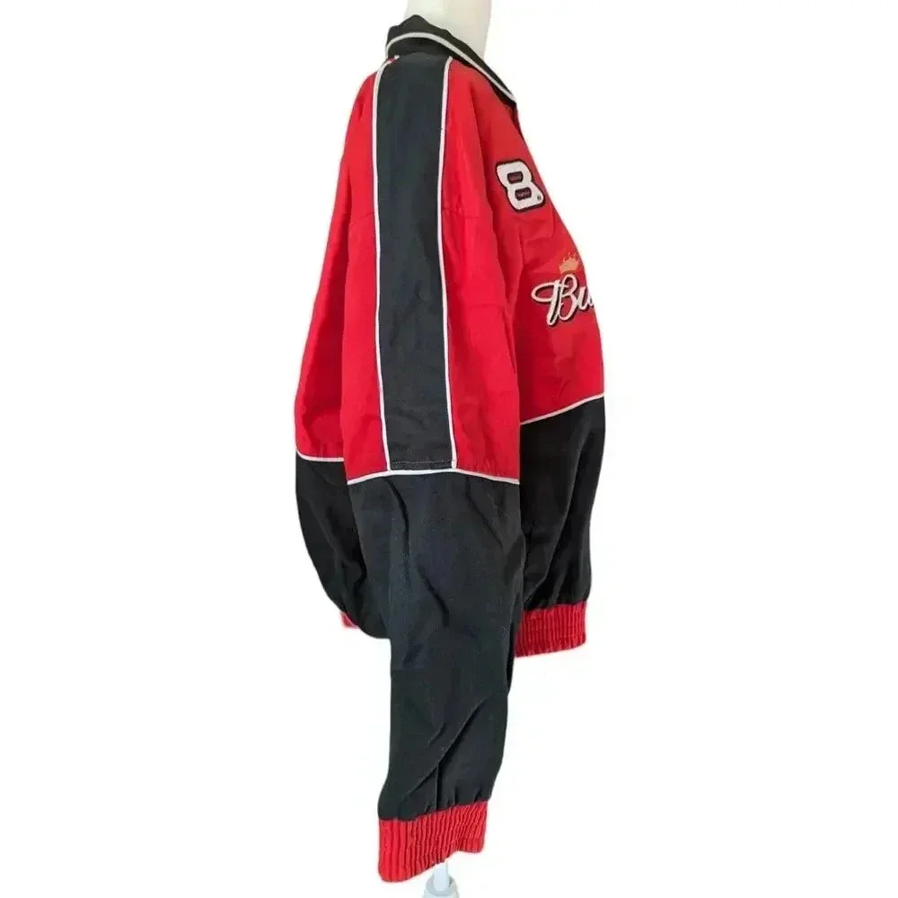 Vintage Nascar Racing Jacket Size Large #8 Dale Earnhardt Jr. Y2K